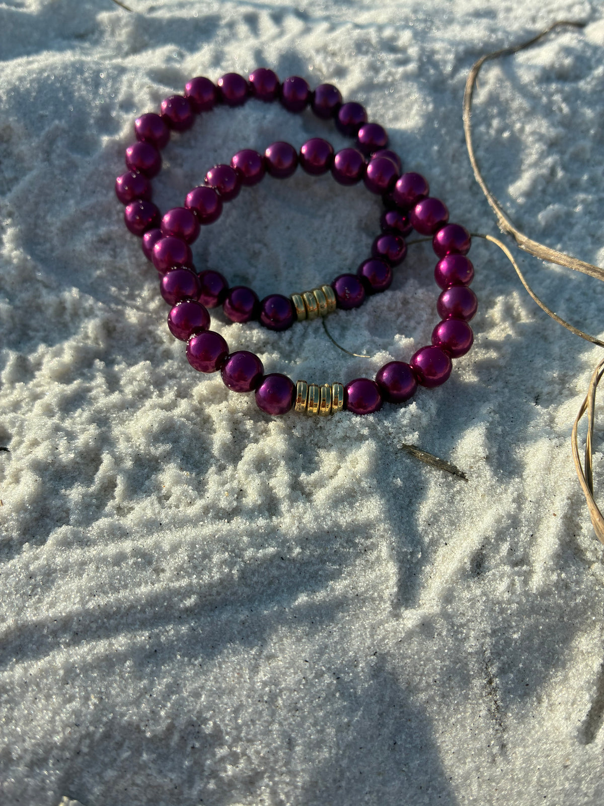 The Heather - Deep purple Stacking bracelet