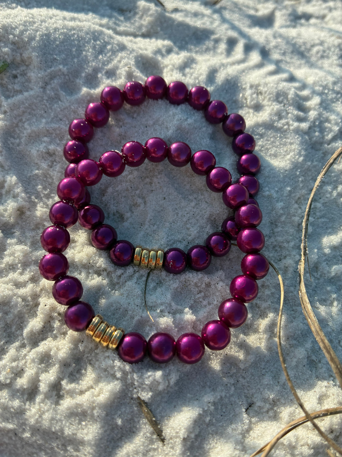 The Heather - Deep purple Stacking bracelet